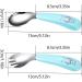 4PC Baby Cutlery Set - Stainless Steel Curved Spoons & Forks for Toddlers - Self-Feeding Baby Utensils in Blue & Pink - Buy Online on SooperMarket.com