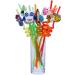 iwobi 12 Pcs Animal Curly Straws Reusable Plastic Curly Novelty Straws for Kids Birthday Party - Buy Online on SooperMarket.com
