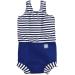 Splash About Happy Nappy Costume with Reusable Swim Nappy Navy/White Stripe 2-3 Years