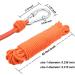 Magnet Fishing Rope with Hooks | Orange Nylon High Strength Cord | 65 Ft, 6mm Diameter - Buy Online on SooperMarket.com