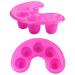 ICEYLI 2PCS Nail Art Tips Hand Soak Bowl Tray Treatment Remover Manicure Soaking Tool, Soften Dead Skin Soaking Tool Bowl Pink
