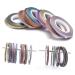 Beavorty 90 Pcs Adhesive Line Sticker Washi Tape Dispenser Nail Decor Nail Tape Strip Adhesive Epoxy Nail Art Stickers Nail Strip Tape Gold Powder Gold and Silver Thread Optional - Buy Online on SooperMarket.com