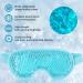 Cooling Eye Cover | Reusable Gel Bead Eye Mask for Dark Circles & Puffiness | Durable Hot Cold Compress for Eye Care | Sleep Mask "Sky Blue - Buy Online on SooperMarket.com