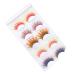 Colorful False Eyelashes - 5 Pairs 6D Long Curled Lashes for Halloween & Stage Makeup | Gradient Orange Red Blue Thick Synthetic Lashes - Buy Online on SooperMarket.com