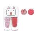 2 In 1 Pink Glitter Nail Polish Nail Varnish Set Peel off Coral Pink Quick Dry Long Lasting Kids Nail Polish Holographic Water Based Formula No UV Needed Non-toxic for Girls DIY Nail Art at Home