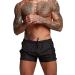 Rexcyril Men's 3-Inch Quick Dry Athletic Gym Shorts with Liner and Zipper Pockets - Medium Black - Buy Online on SooperMarket.com