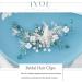 IYOU Bridal Wedding Hair Clips Green Crystal Barrette Hair Comb Butterfly Flower Headpiece Prom Bride Hair Accessories for Women - Buy Online on SooperMarket.com