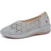 Kinrui Women's Hollow Out Loafers - Casual Slip On Shoes with Arch Support, Comfortable Closed Toe Flats, Size 8.5, Grey - Buy Online on SooperMarket.com