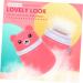FRCOLOR 2pcs Baby Powder Box Set with Puff | Newborn Face Wash Dispenser | Talcum Powder Storage Box | Creative Pink Design - Buy Online on SooperMarket.com