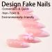 24Pcs Cute Pink French Press On Nails - Almond Shape Bow & Pearl Design - Luxury False Nails for Women - Full Cover Acrylic Manicure Accessories - Buy Online on SooperMarket.com