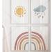 Happyarts A4 Poster Set - Hand-Painted Boho Sun Rainbow & Cloud Decor for Kids' Room | Perfect Baby Room Wall Art - Buy Online on SooperMarket.com