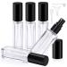 Segbeauty perfumed cleaner glass portable atomizer for on the go square glass perfume bottle empty empty parties travel men and women 5 pieces of transparent empty perfume donor