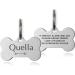 ID Tag Small Large Personalised ID Tag for Pet Dog Doggy Cat Kitten Kitty Puppy Engraved Dog ID Tag (Silver Bone) - Buy Online on SooperMarket.com