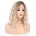 VEDAR Platinum Blonde Short Curly Ombre Wig - 12 Inch Synthetic Hair for Women #031-12 - Buy Online on SooperMarket.com