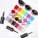 MEET ACROSS 12pcs Gel Nail Polish Set - Winter Series | Shimmer Nail Art Design | UV LED Lamp Kit for Women | Manicure Salon Gifts | 8 ml-0.28FL.OZ - Buy Online on SooperMarket.com