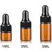 Zeoabsy 20 Mini 1ml Brown Glass Drip Bottles with Pipettes - Ideal for Aromatherapy & Essential Oils Storage - Buy Online on SooperMarket.com
