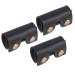 PATIKIL Leather Razor Head Protective Case 3 Pack Double Edge Razor Head Protection Sheath Shaving Tip Cover for Travel Black