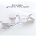 Yosoo 50g Round Clear Cream Jars 4Pcs - Reusable Containers for Cosmetics, Samples, Herbs - Buy Online on SooperMarket.com