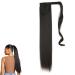 prinfantasy Halo Extensions Resistant Fiber Soft Wigs Wrap Around Ponytail Extension Long Straight Tie Pony Tails Hair Extensions for Women Hair Wig 22 Inch MW105 GBMW105 22 inch