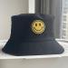 Anroll Unisex Smiling Face Embroidered Bucket Hat | Black Sun Hat for Men and Women - Buy Online on SooperMarket.com