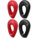 KALLORY Bathing Accessories 2 Pairs of silicone ear cover silicone ear protector hair salon earmuffs Silicone Earmuffs Bath Accessories 8X5.5cm Random Color