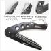Stainless Steel Folding Beard Comb for Men - Anti-Static Pocket Comb for Beard and Mustache Styling - Buy Online on SooperMarket.com
