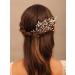 Chargances 2 Pieces Pearl Wedding Hair Pins Crystal Bridal Hair Pins Set Elegant Rhinestone Beaded Bride Headpiece Hair Accessories for Women and Girls (Gold) - Buy Online on SooperMarket.com