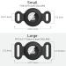 Vancle 2-Piece Airtag Dog Collar Case - Waterproof Silicone Protector for Pets | Black Small Dog & Cat Accessory - Buy Online on SooperMarket.com
