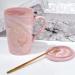 Bokalaka Mother's Day Gift - 400ml Pink Ceramic Coffee Cup with Lid & Spoon | Perfect Mom Gifts & Birthday Present | Best Mom in the World - Buy Online on SooperMarket.com