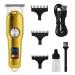 Hair Clipper Rechargeable Hair Clipper with Guide Combs Cordless Barber Grooming Sets Gold Metal Incisive Lightweight Electric Hair Trimmer for Home Use 500mAh