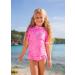 Juja UV Protective Bathing Shirt for Kids Short Sleeve Swimwear for Boys & Girls Blocks 98% UVA/UVB Rays Eco-Friendly Recycled PET Pink Animal Design (Size 98-104) - Buy Online on SooperMarket.com
