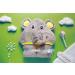 JM Organic Bamboo Hooded Baby Towel - Hypoallergenic & Absorbent - Perfect Baby Gift Set with Washcloth & Laundry Bag - Happy Elephant - Buy Online on SooperMarket.com