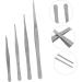 Buy Angoily 8 Pcs Tweezers Set - Stainless Steel Jigsaw Round Head Tissue Pliers - 30x1.5cm - International Shipping - Buy Online on SooperMarket.com