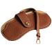 Vintage Leather Eyeglasses Case Holder Portable Slim Sunglasses Pouch Soft Glasses Bag Eyeglass Case For Women Men Brown