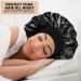 3PCS Extra Large Satin Bonnets for Sleeping - Hair Bonnets for Black Women - Braids Curly Hair - C-black, Rose Gold, Leopard - Buy Online on SooperMarket.com