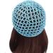 Handmade Women's Mesh Crochet Hair Net in Black - Sleep Cap Head Scarf Bonnet Snood Cover - Buy Online on SooperMarket.com