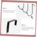 Baluue Clothes Hanger Clothes Rack 2pcs Door Hook Wall Mounted Towel Mounted Coat Hooks Storage Hangers Back Door Hooks Over Towel Holder Coat Hanger - Buy Online on SooperMarket.com
