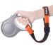 Petbonus Short dog leash safety bracelet for roller linen dog leash reflective seams and adjustable soft padded handle extra layer of safety for strollers (orange) 1 piece of orange