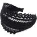 axy HR15A Vintage Wide Headband - Elegant Black Hair Band for Stylish Women | International Shipping - Buy Online on SooperMarket.com