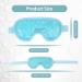 NEWGO Cooling Gel Mask for Puffy Eyes - Hot Cold Therapy for Migraine, Dark Circles, Dry Eyes - Reusable Sinus Pain Relief - Light Blue - Buy Online on SooperMarket.com