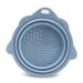 Gissroys Bowl Cleaner Brushes Makeup Silicone Foldable Portable Cleaning Tool for Brushes Powder Sponges Bowl Washing Brush Silicone Brush Makeup Cup Azul