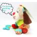 Hanging Car Seat Stroller Toy with Teether - Soft Plush Dog Design for Babies 6-12 Months | Soothing Teething Toy for 3-6 Months | Newborn Gifts for Boys and Girls - Buy Online on SooperMarket.com
