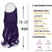 OMGREAT Halo Hair Extensions 20 Inch Curly Wavy Hidden Crown Secret Hairpiece - Deep Purple - Buy Online on SooperMarket.com