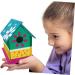 Unomor 2-Station DIY Wooden Bird Nest & House for Little Birds - Unfinished Birdhouses for Crafting - Buy Online on SooperMarket.com