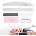 Set Of 5 Durable Nail Files and Powder Brushes - Buffing Tools with Various Grits for UV Gel Polish and Nail Accessories - Buy Online on SooperMarket.com