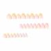 Buy MISUD Short Round Press On Nails - Colorful French Tip Acrylics | 24 Pcs Glossy Summer Artificial Nails - International Shipping Available - Buy Online on SooperMarket.com