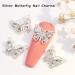 10 PCS 3D Metal Butterfly Nail Charms with Diamonds - Gold/Silver Rhinestone Nail Art Decoration - DIY Alloy Jewelry Accessories - Buy Online on SooperMarket.com
