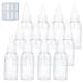Trendbox 1oz Clear Plastic Bottles Applicator with Twist Top Cap BPA-Free For Hair Oils and Liquids 12 Pack with 12pcs Labels clear - 1 oz pack of 12
