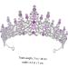 Purple Crystal Crown Tiara for Bridal Women Tiara Bridal Headpieces for Party Wedding Bridal Headband Bride Headdress Bridal Tiara Shiny Headband Wedding Bridal Hair Decor Tiaras 18X18CM Silver - Buy Online on SooperMarket.com