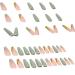 Luvadeyo 24pcs Ballerina Press On Nails - Luxury Green Acrylic Coffin Nails for Women & Girls - Buy Online on SooperMarket.com